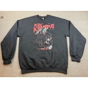 Merry Krampus Gildan Men's Medium Black Heavy Blend‎ Crewneck Sweatshirt